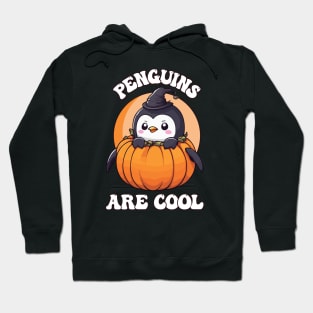 Cute Penguin in Halloween Pumpkin - Penguins Are Cool Hoodie